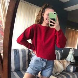 Red sweatshirt